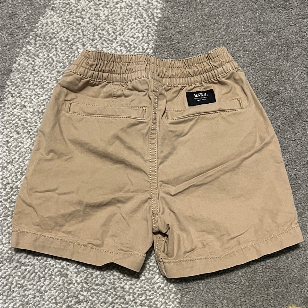 Vans Kids  Khaki Elastic Waist Shorts